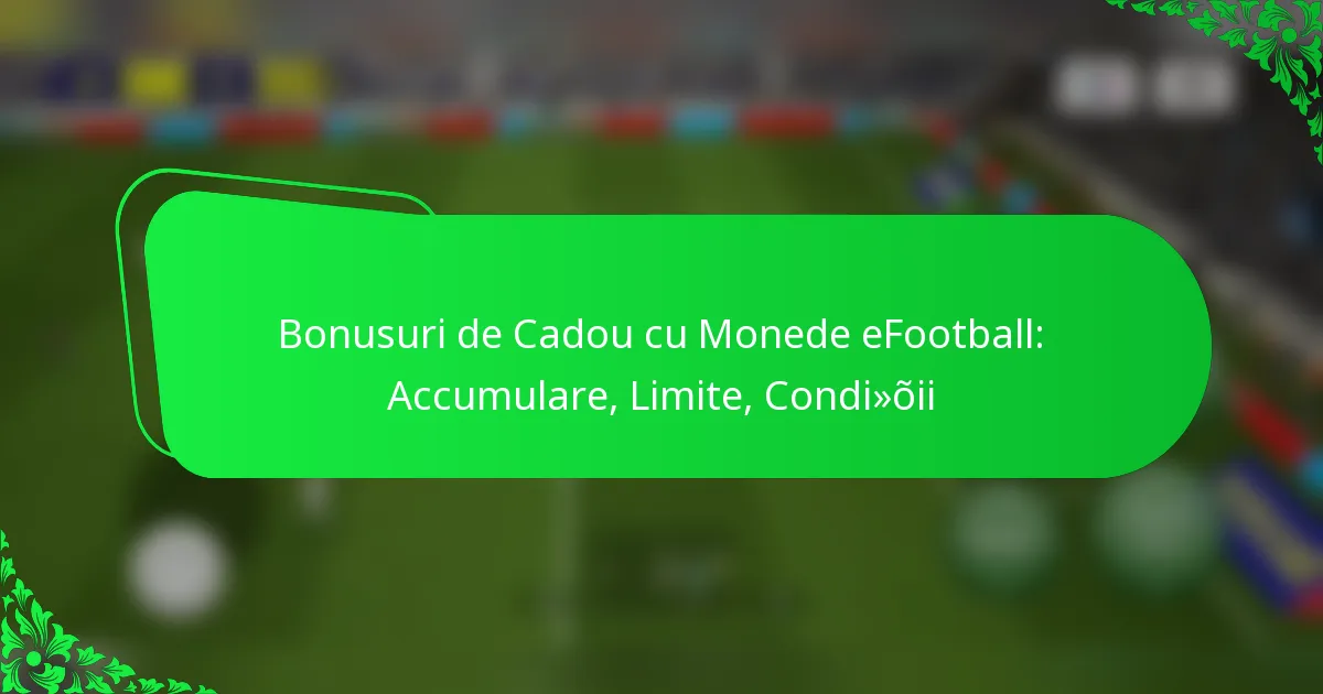Bonusuri de Cadou cu Monede eFootball: Accumulare, Limite, Condiții