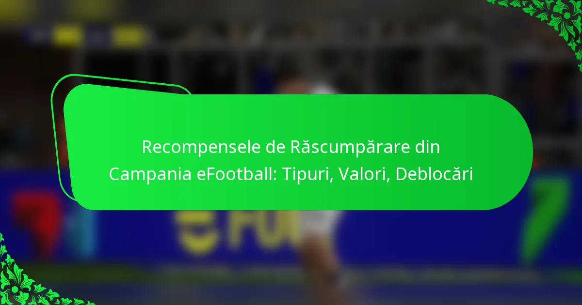 Recompensele de Răscumpărare din Campania eFootball: Tipuri, Valori, Deblocări