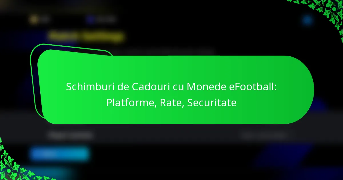Schimburi de Cadouri cu Monede eFootball: Platforme, Rate, Securitate