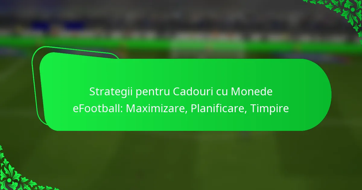 Strategii pentru Cadouri cu Monede eFootball: Maximizare, Planificare, Timpire